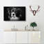 Brown Eyed Border Collie Dog In Abstract - Wrapped Canvas Painting-55316600