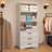 67.9'' H x 23.6'' W Standard Bookcase with 3 Drawers-835558670