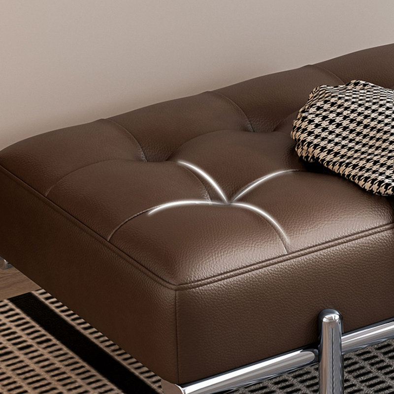 Upholstered Bench, Coffee, 15.75" H x 47.24" W x 17.52" D