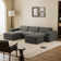 Simson Corduroy Modular 1 Armless Single Sofa with 40D Integrated Sponge