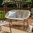Patio Wicker Sofa With Iron Frame-1979498679