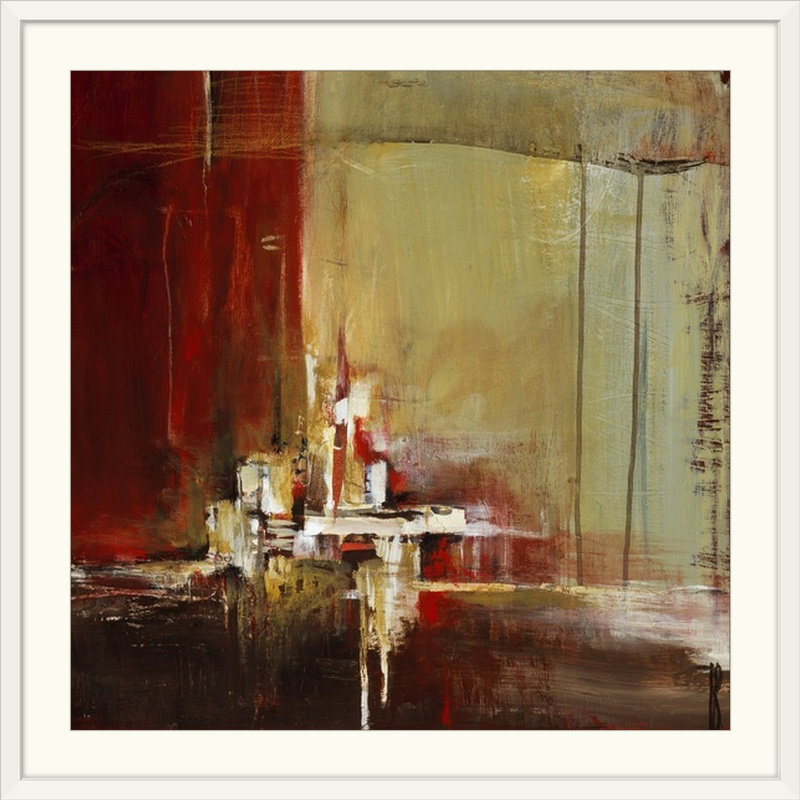 «Glorieta City with Color I» par Terri Burris, reproduction d'art, H 20" x l 20" x P 1", Cadre blanc
