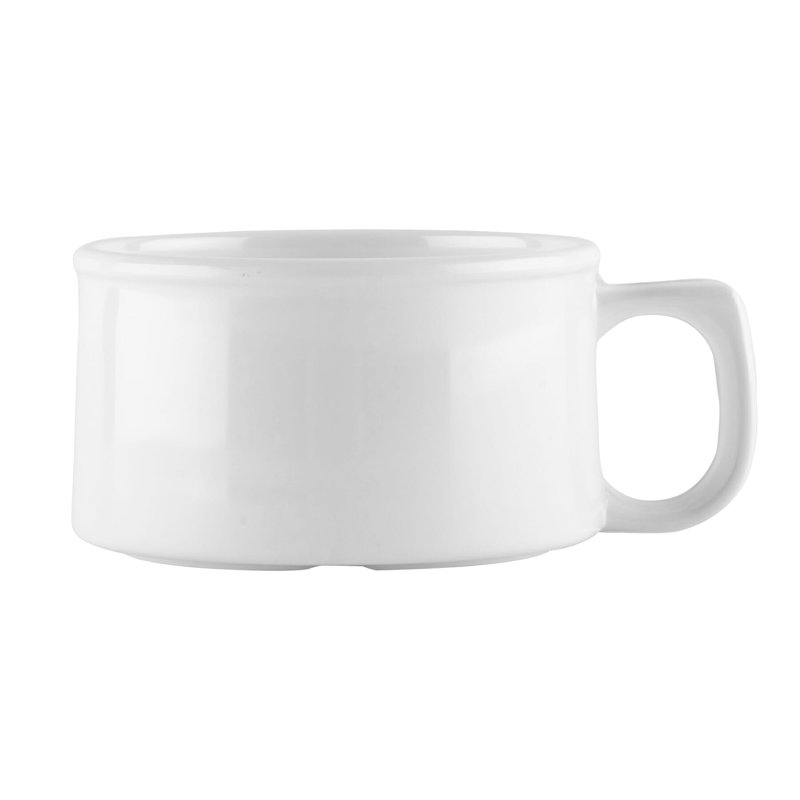 Tasse / tasse à café en mélamine GET, 11 oz, (ensemble de 12), Blanc