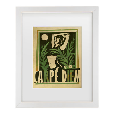 Reproduction encadrée «Dionise Gemos Carpe Diem»