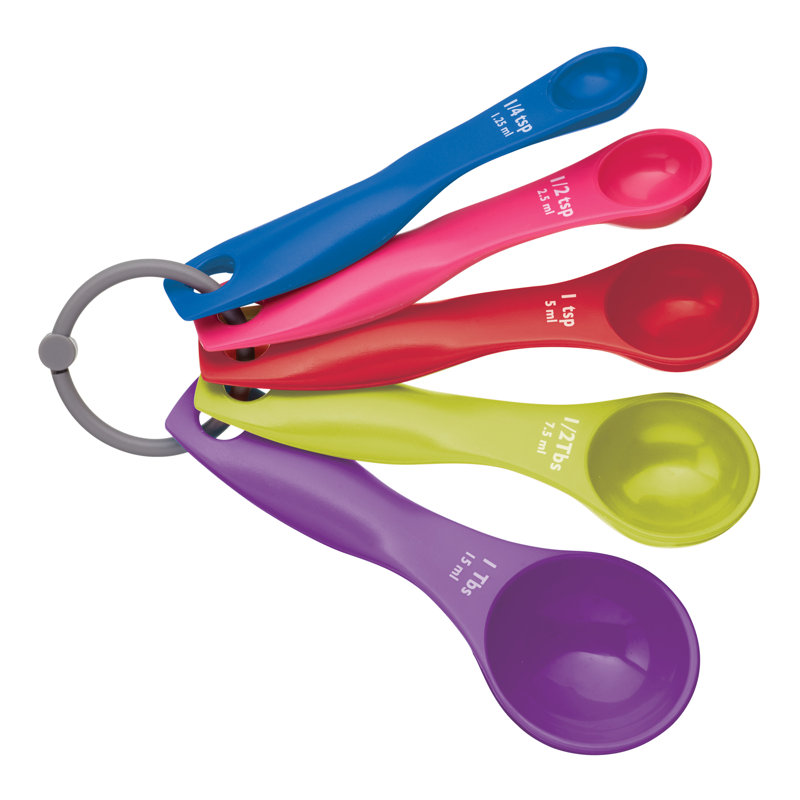 Colourworks Plastic Measuring Cups and Measuring Spoons Set, Green