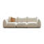 Canapé modulaire en velours blanc