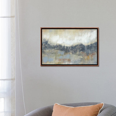 «Cool Gray Horizon I» par Jennifer Goldberger, reproduction d'art sur toile tendue