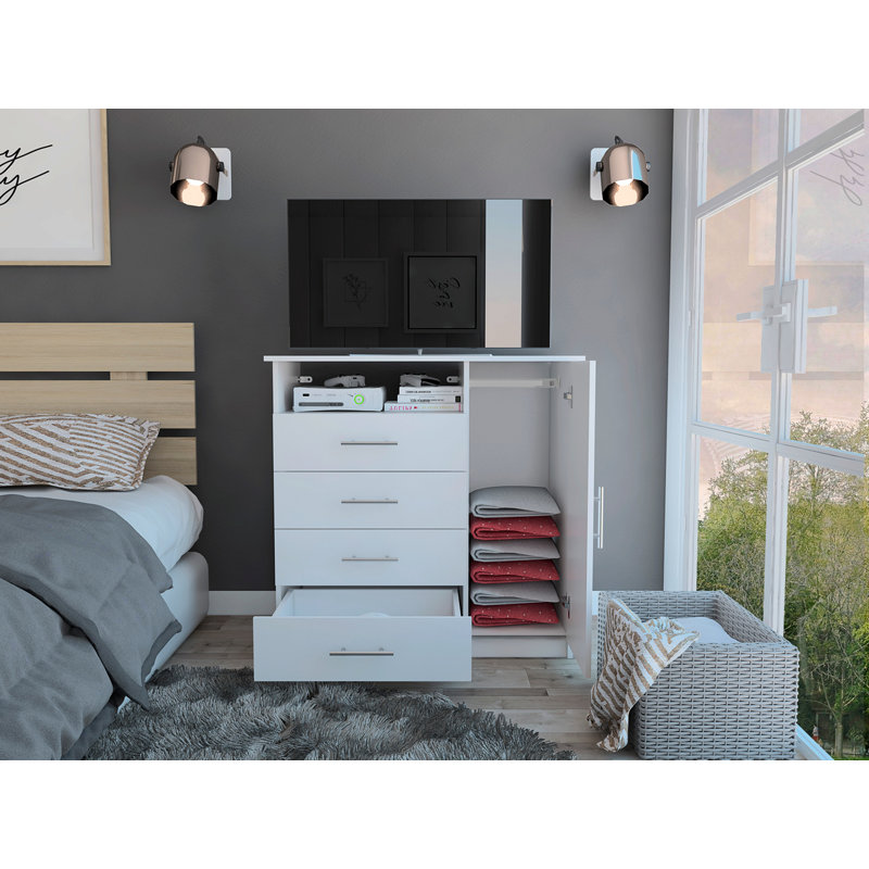Commode Beaufort, chambre à coucher, blanc, Blanc