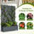 6 ft. H x 4 ft. W Metal Planter Box privacy screen Garden Bed with Trellis and Wheels - Gray-478159950-478159945