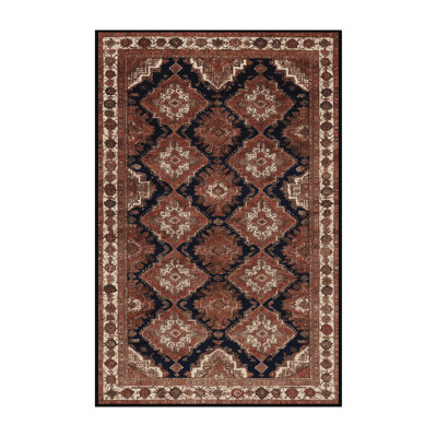 Machine Washable Persian Brown Area Rug
