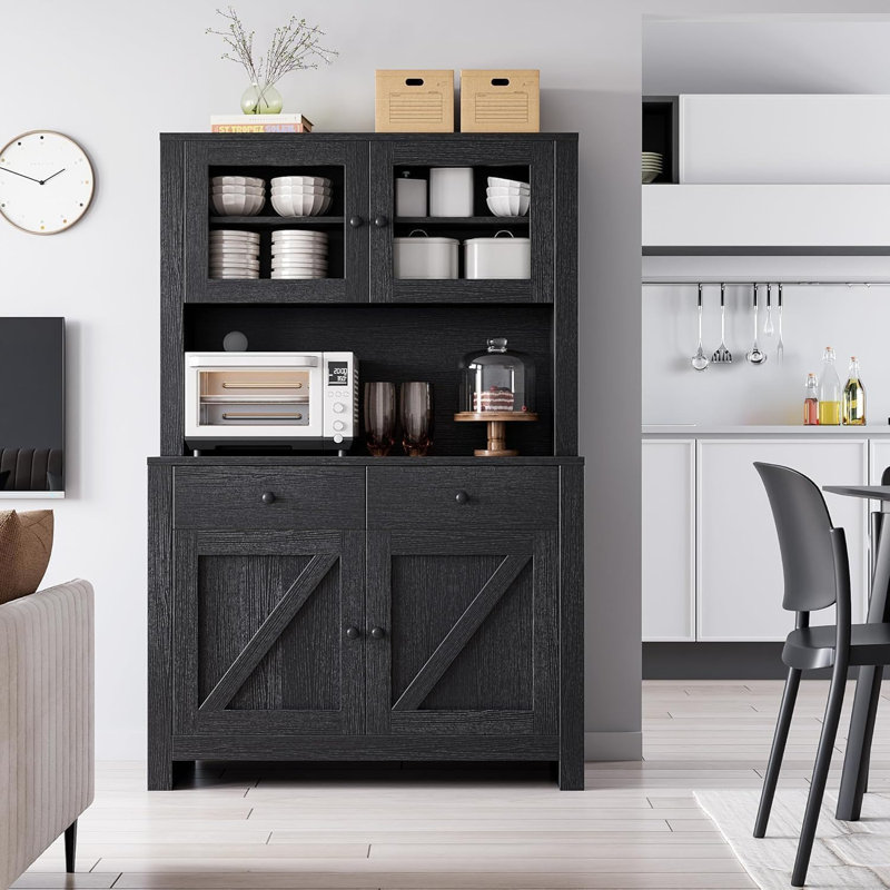 63.4cm Kitchen Pantry, Black