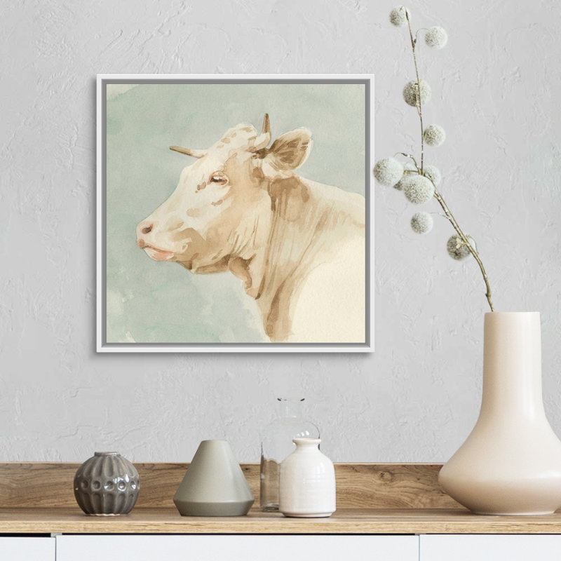 Art mural sur toile Ferdinand I, Toile avec cadre blanc, H 18 po x l 18 po x P 2 po