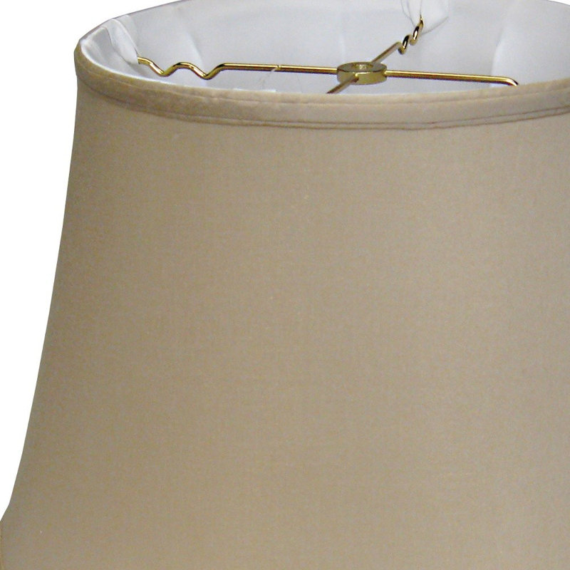 Abat-jour cloche en soie brune