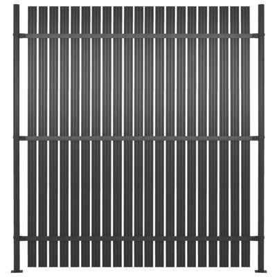 Majeic 7.09cm H x 21.3cm W Anthracite Composite Fence Panels