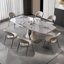 Simple Light Microlite Rectangle Dining Table Sets