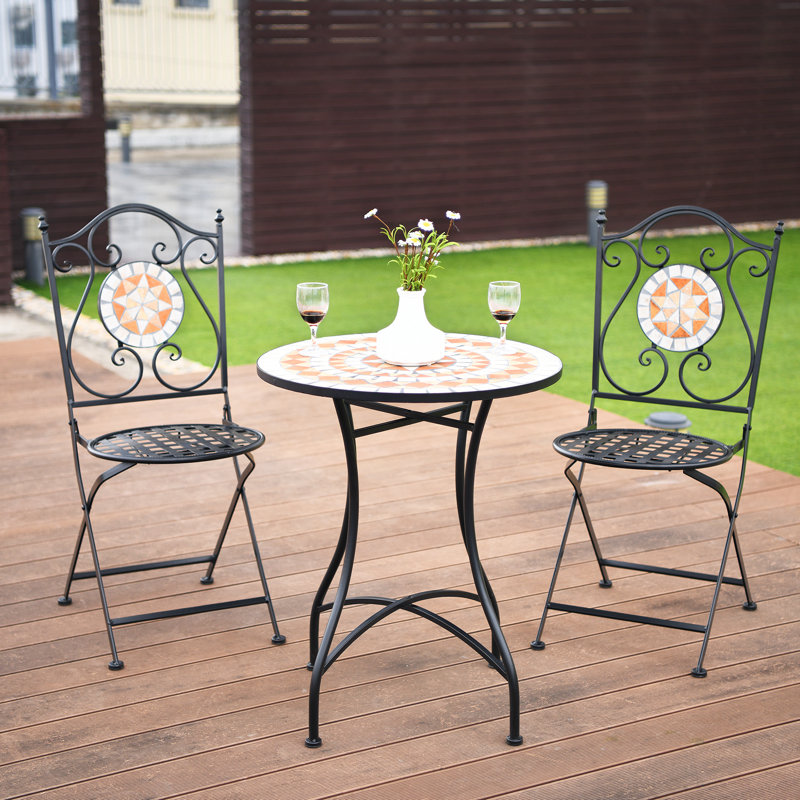 Nakamura 2 - Person Patio Dining Set Round Table