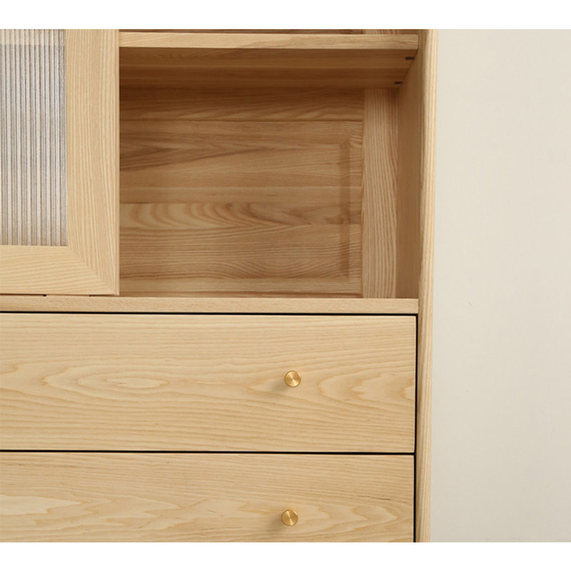 Armoire d'appoint à porte coulissante simple de style crème