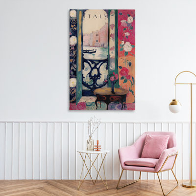 Toile avec vue sur le canal d'Italie en Italie, conception par Annabelle Hall