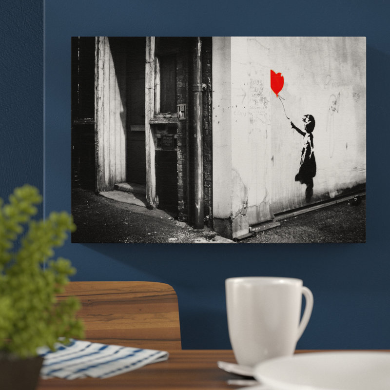 Banksy - Wrapped Canvas Print, 35cm H x 50cm W
