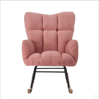 Fauteuil berçant et oscillant rembourré avec tissu