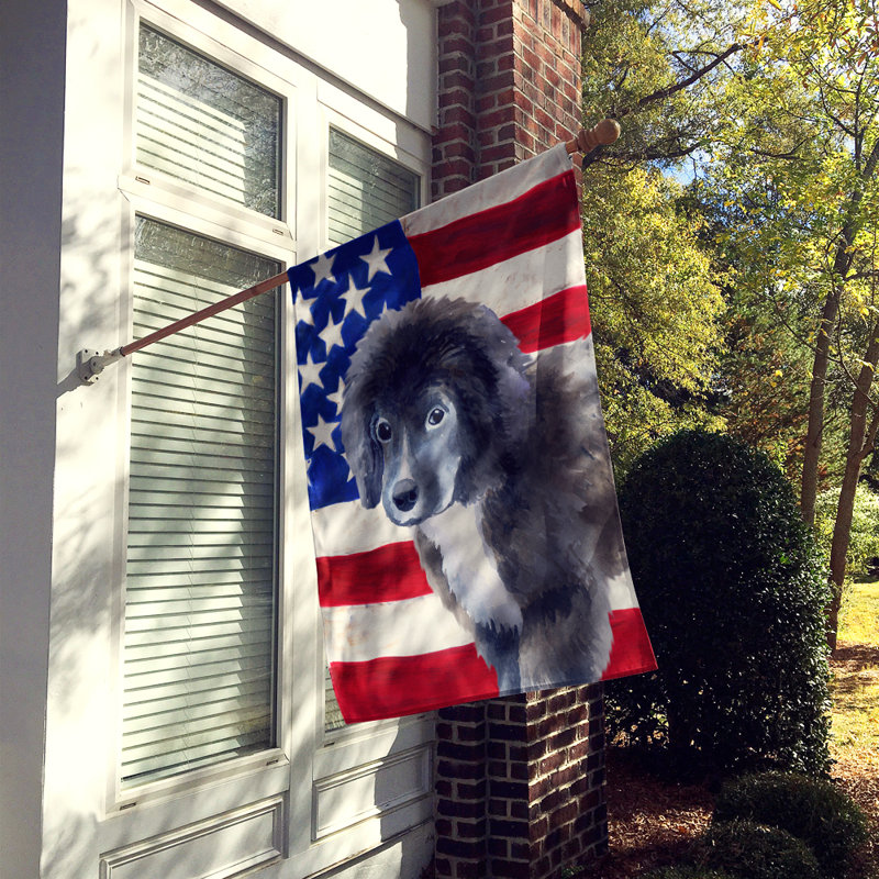Drapeau de maison en polyester à 2 côtés Shahnur, Noir Terre-Terre