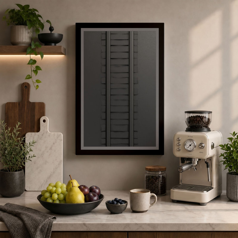 Vertical Structure Industrial - Wrapped Canvas, 36x24 - 91.4 x 61.0 cm, Cream Border