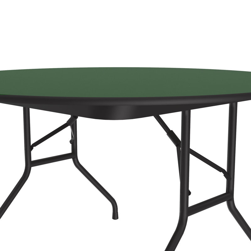Table circulaire pliante portable, Vert, H 29 po x L 48 po x P 48 po