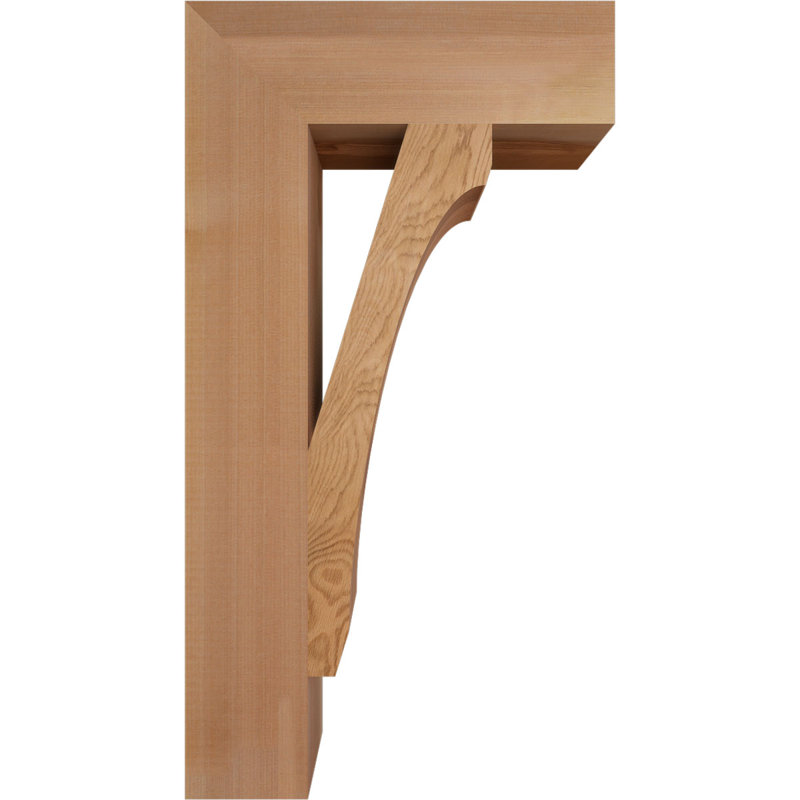 Support en bois rustique Legacy Block, Cèdre rouge, Lisse, H 26 po x l 3,5 po x P 14 po