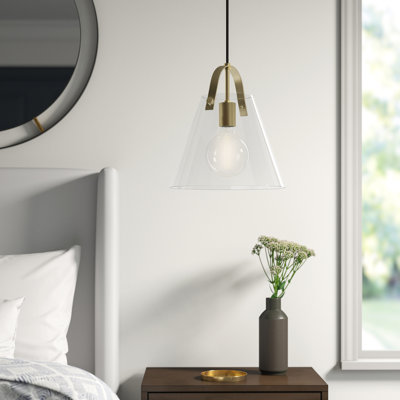 Luminaire suspendu conique à 1 lumière Flitwick