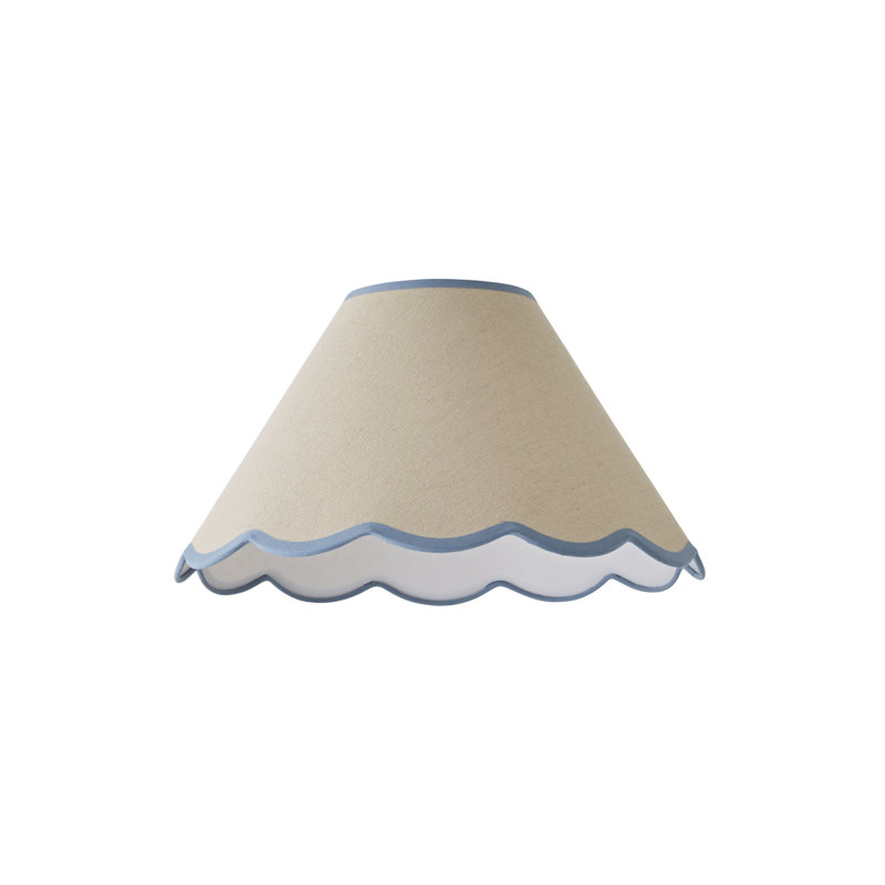 Florie Novelty Lamp Shade ( Clip On ), Cream/Blue, 22cm H x 41cm W x 41cm D