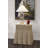 Giselle Glass Top End Table with Storage
