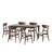 Jevhenas 6 - Person Four Leg Dining Set-2036974291-2036980232