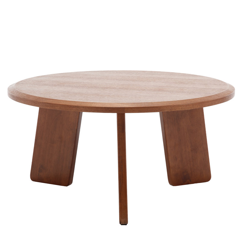 Mid Century Modern Coffee Table Wood Living Room Table Cute Round Coffee Table Center Table Side Table For Living Room Office Reception Room