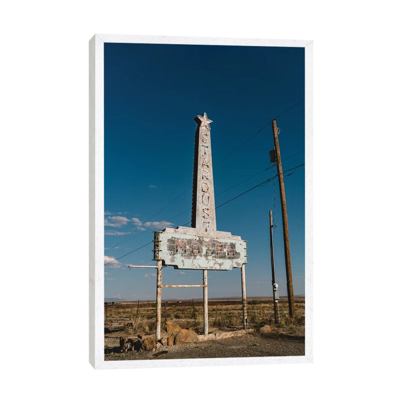 Marfa Stardust by Bethany Young - Print on Canvas, White Framed, 101.6cm H x 66.04cm W x 3.81cm D