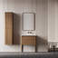 Sahiti 30 po L x 19 po P 1 tiroir Meuble-lavabo autoportant avec évier simple et Comptoir en Surface solide blanc mat