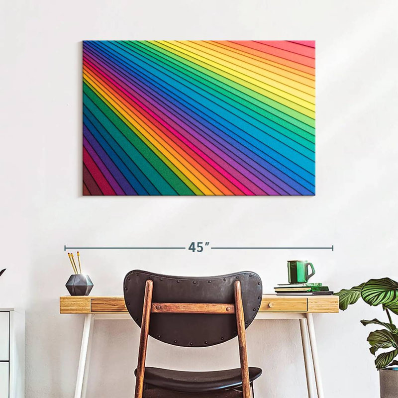 Hiltrud Rainbow Paper Stack, 26" H x 39" W