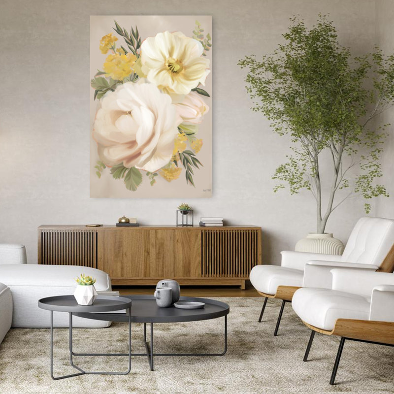 Art floral floral pivoine, H 48 po x l 32 po