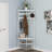 Corner Hall Tree With Shoe Bench – Freestanding Entryway Coat Rack With 10 Movable Hooks & Shoe Storage [White] – [Wood / Modern / Entryway]