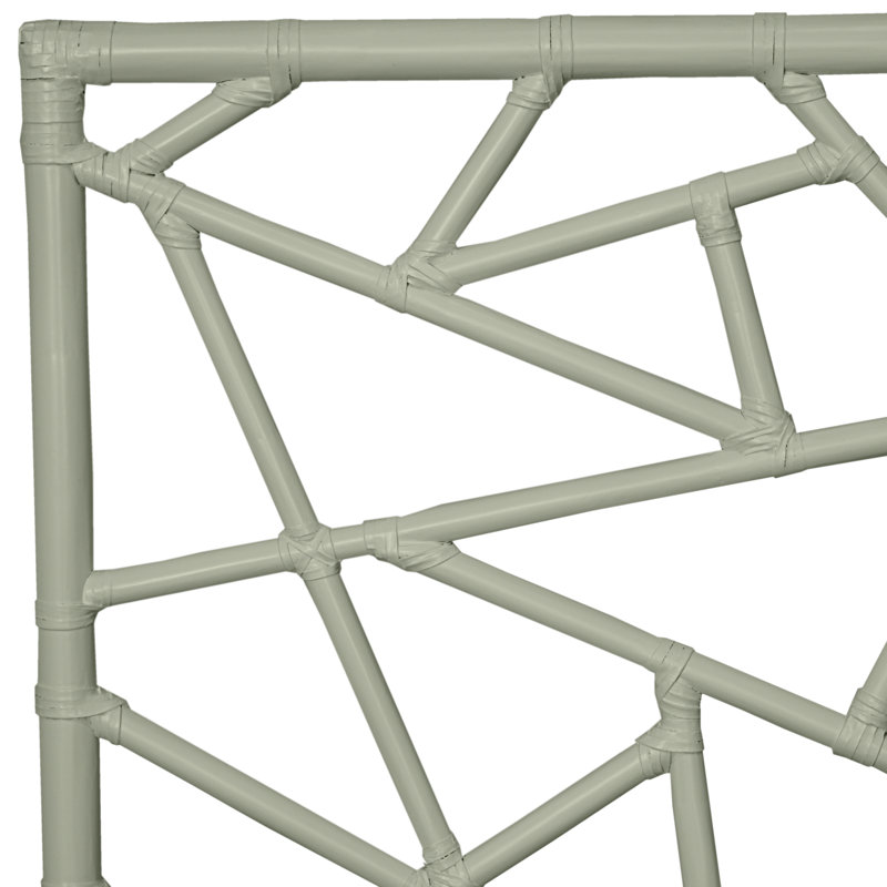 Tiffany Wicker/Rattan Open-Frame Headboard, Queen, Regatta Blue