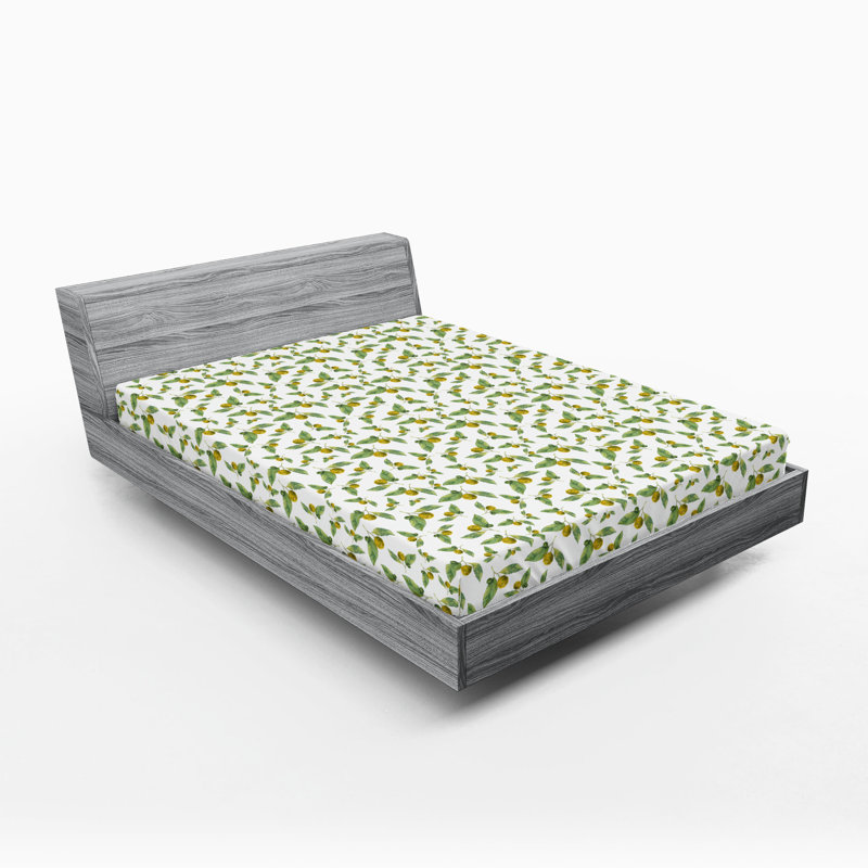Drap-housse tangerine Ambesonne, California King Fitted Sheet