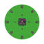 Sous-verres ronds en cuir vert acide Asscher-119015035