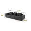 Canapé modulaire en velours-838914736