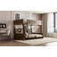 Lit double superposé au-dessus de grand lit double avec armoires de rangement et ports USB-133138908