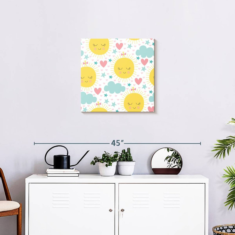 Ashelle Suns Clouds Hearts, 20" H x 20" W