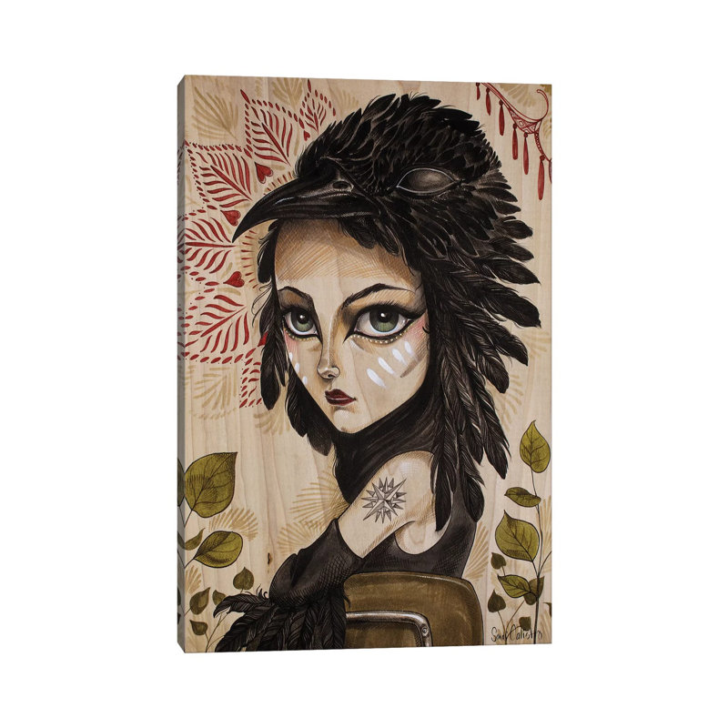 Raven by Sandi Calistro - Wrapped Canvas Painting, 101.6 cm H x 66.04 cm W x 3.175 cm D