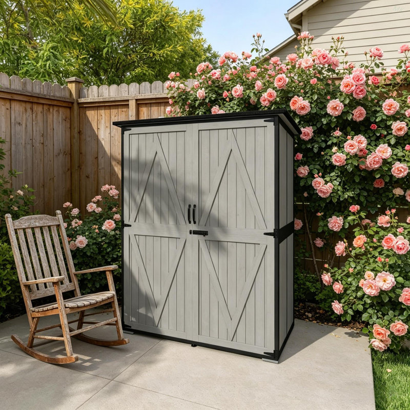 Remise extérieure stable, remise de jardin, remise en bois, Black/Gray