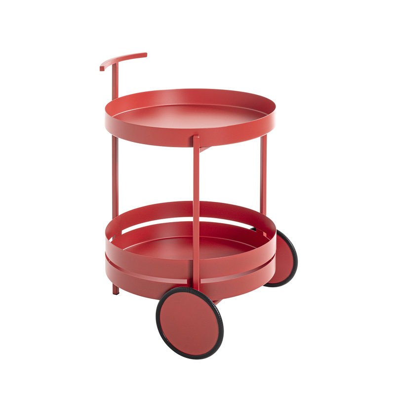 Kees Steel Tubing Bar Cart, Coral