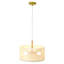 LAMPE PENDENTIF EN CHÊNE ET DORÉ Feuerstein