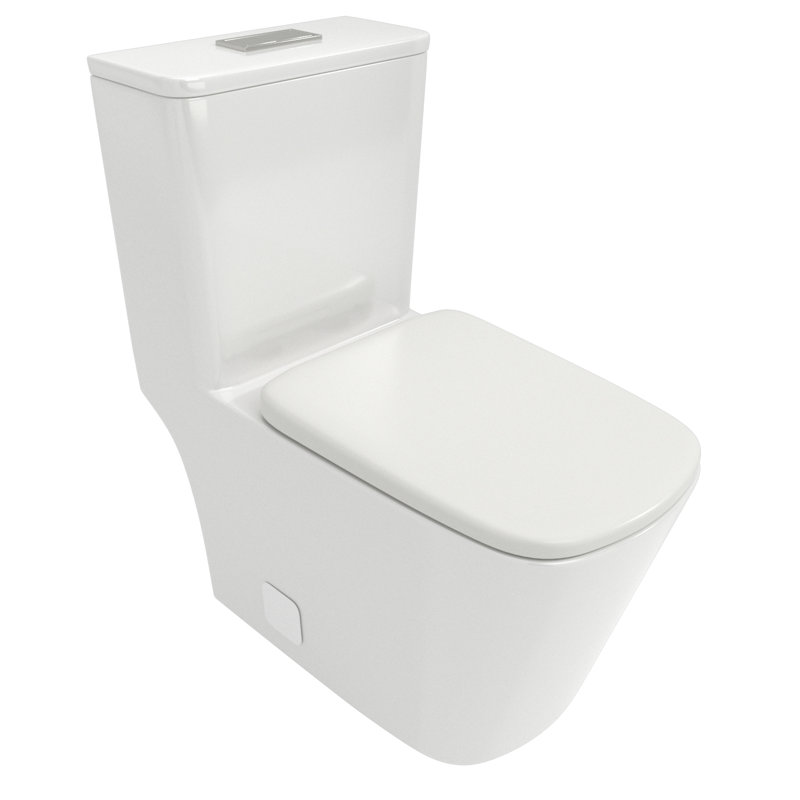 One Piece Ceramic Toilet - Space Shape, Ideal For Small Bathrooms Modern Look, Enhances Bathroom Aesthetics