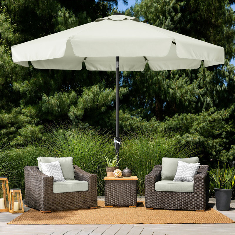 Parasol de marché 9 pi Hobert, Beige clair, H 94,5 po x l 106 po x P 106 po